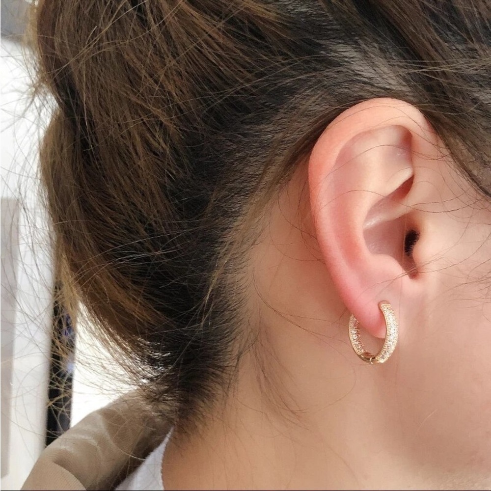 NEW Small Zircon Hoop Earrings